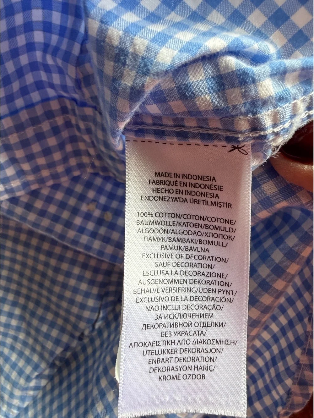 Ralph Lauren Boys Blue Gingham Button-Down Shirt Size 5